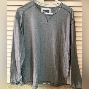 VTG Women St.John Bay Outfitters  Long Sleeve Crewneck Shirt - Gray Stripe